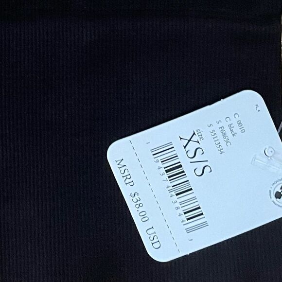 Free People Andi Square Neck Seamless Bra Black Size XS NWT - Picture 8 of 11